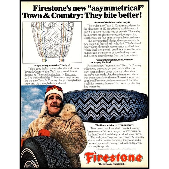 Firestone Art 97 Firestone Town And Country Studded Snow Tire